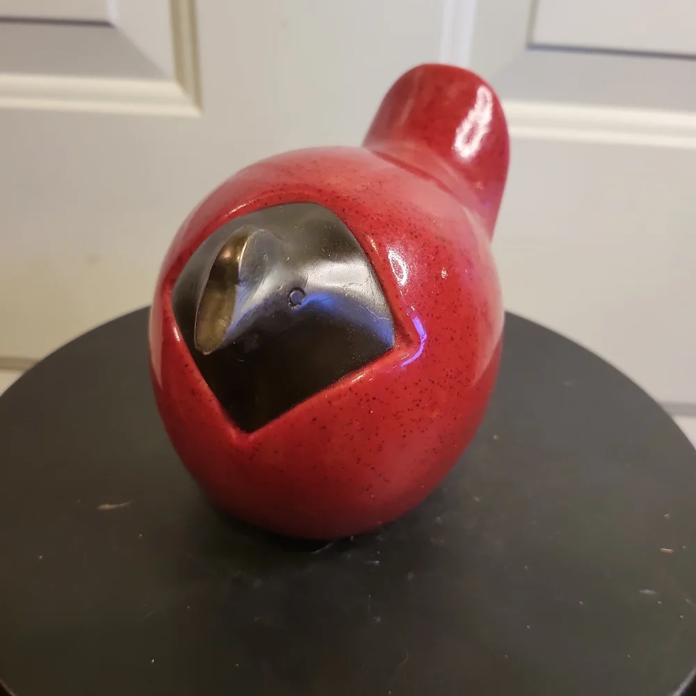Mid-Century Modern Scandinavian Toikka Style Red and Black Bird - Picture 2 of 10